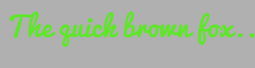 Image with Font Color 5CE825 and Background Color B0B0B0